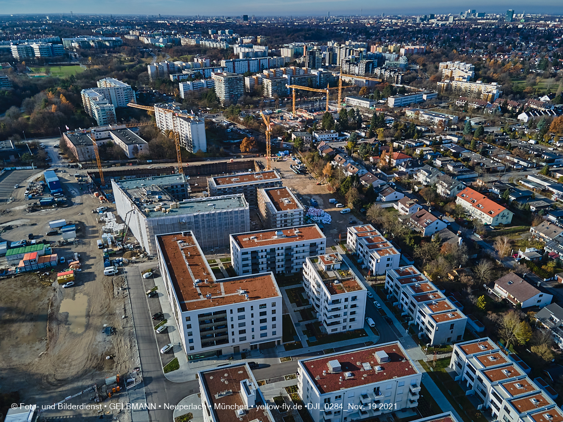 19.11.2021 - Luftbilder von der Baustelle Alexisquartier und Pandion Verde in Neuperlach 19.11.2021 - Luftbilder von der Baustelle Alexisquartier und Pandion Verde in Neuperlach